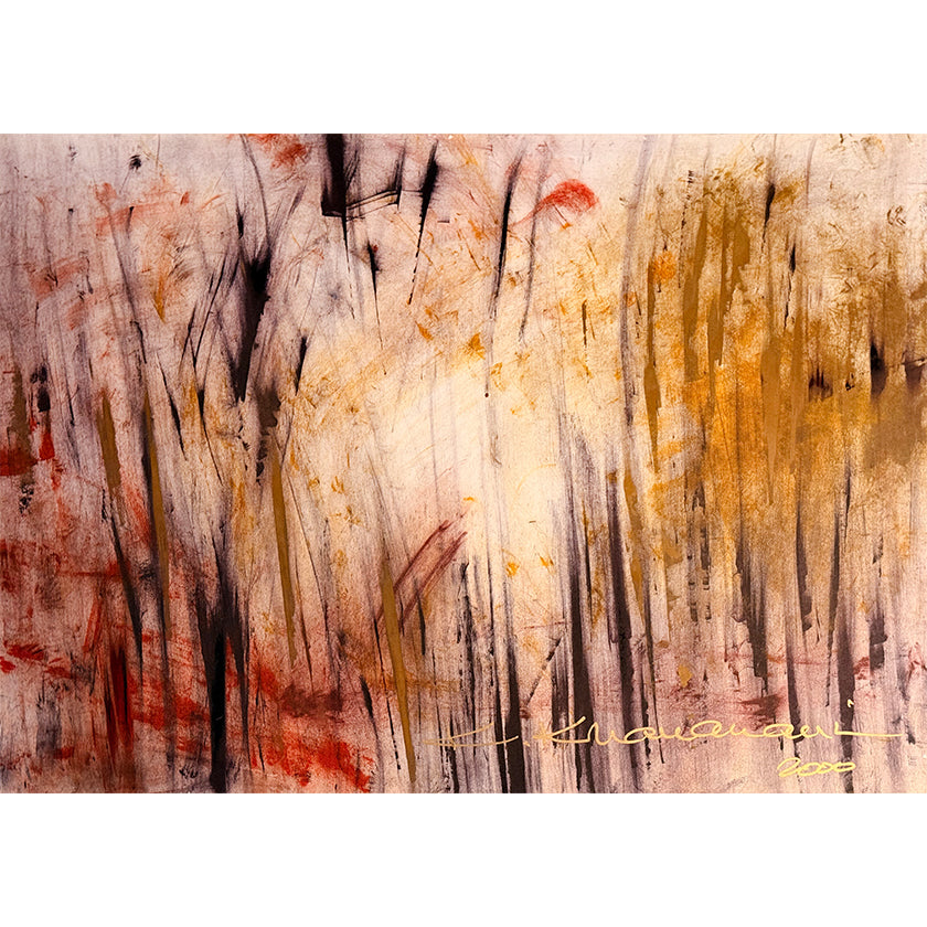Kamran Khavarani Abstract Series Original Oil on Paper by artist