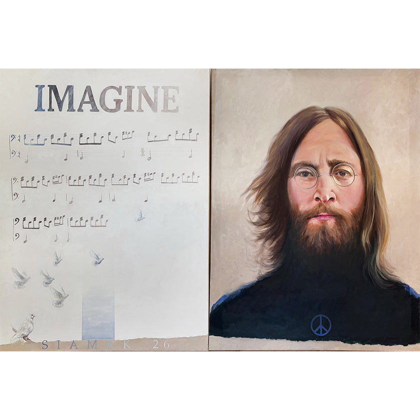 Contemporary Figurative Portrait (John Lennon – Imagine) by artist