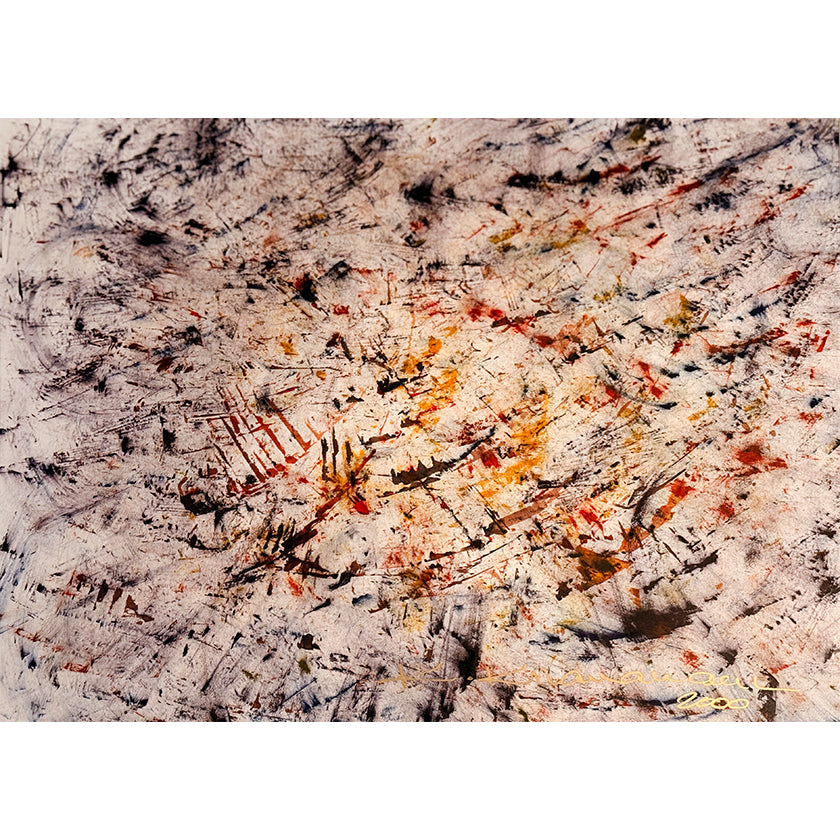 Kamran Khavarani Abstract Series Original Oil on Paper by artist
