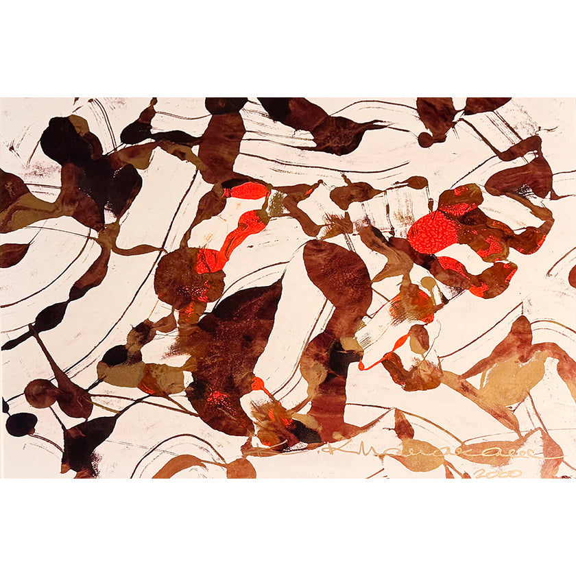 Kamran Khavarani Abstract Series Original Oil on Paper by artist