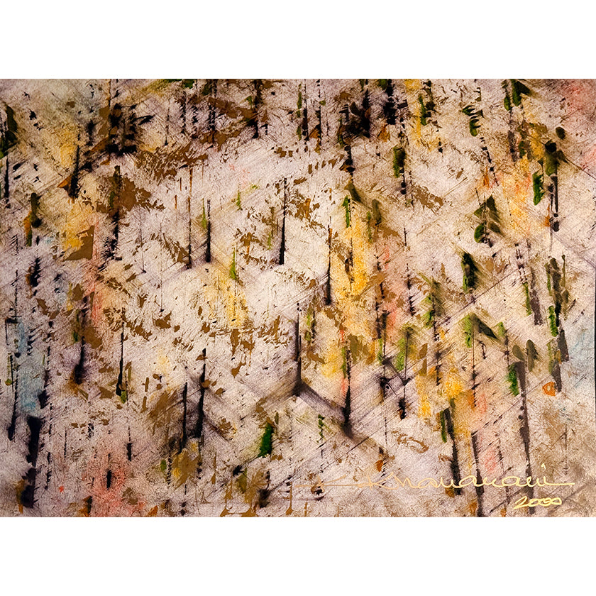 Kamran Khavarani Abstract Series Original Oil on Paper by artist