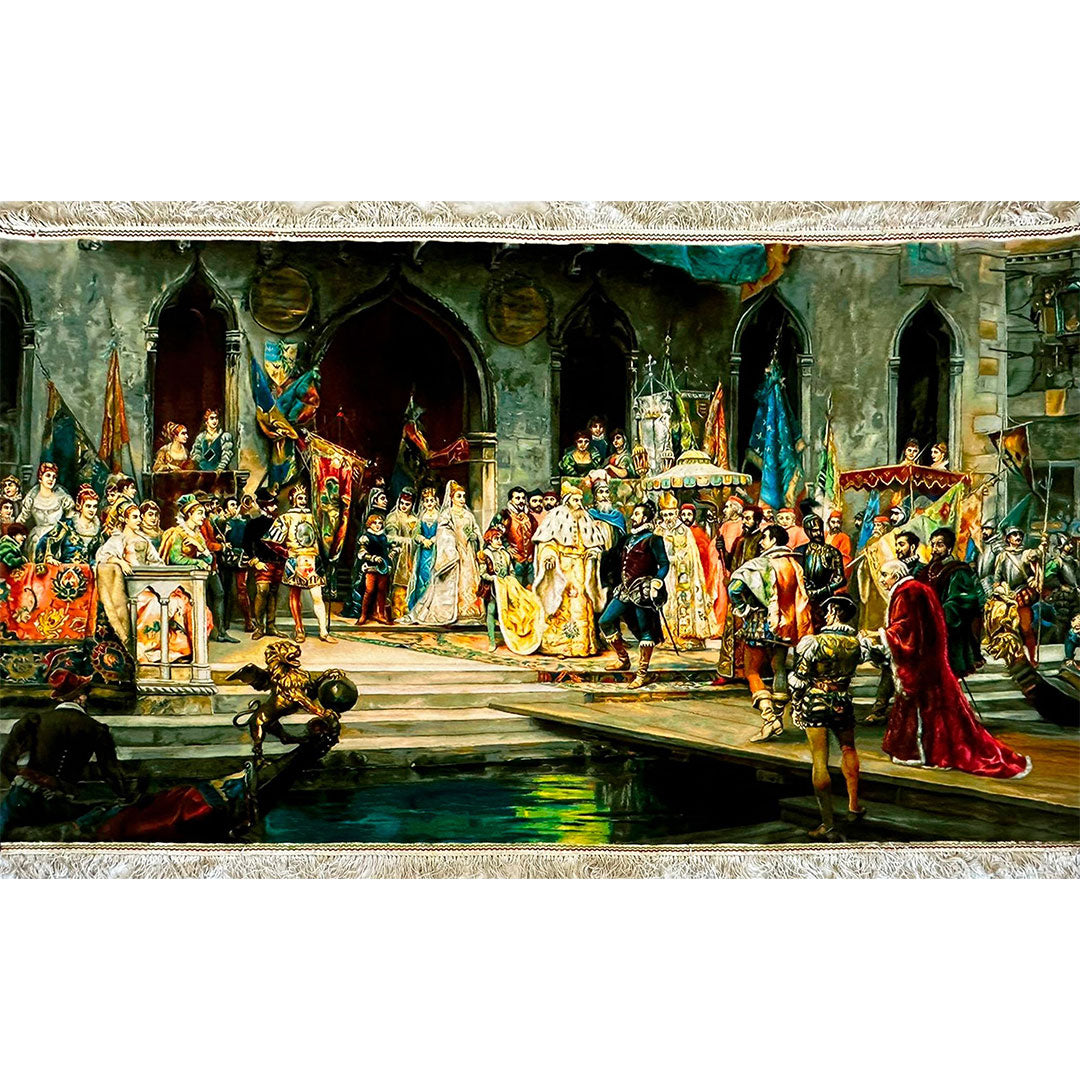 Art Rug 100% Handmade "Napoleon Wedding" by artist