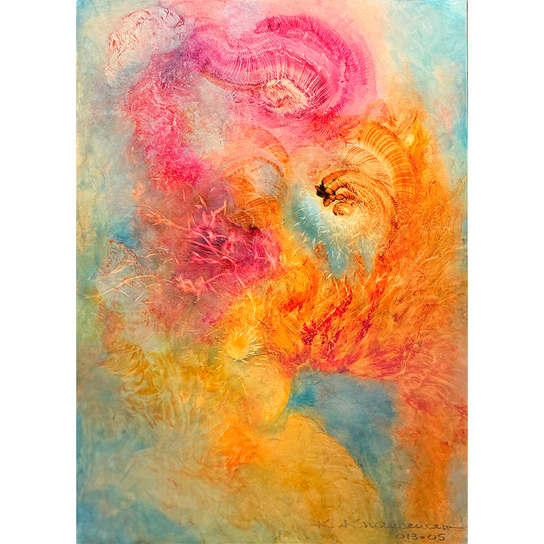 Kamran Khavarani Original Oil on Paper by artist